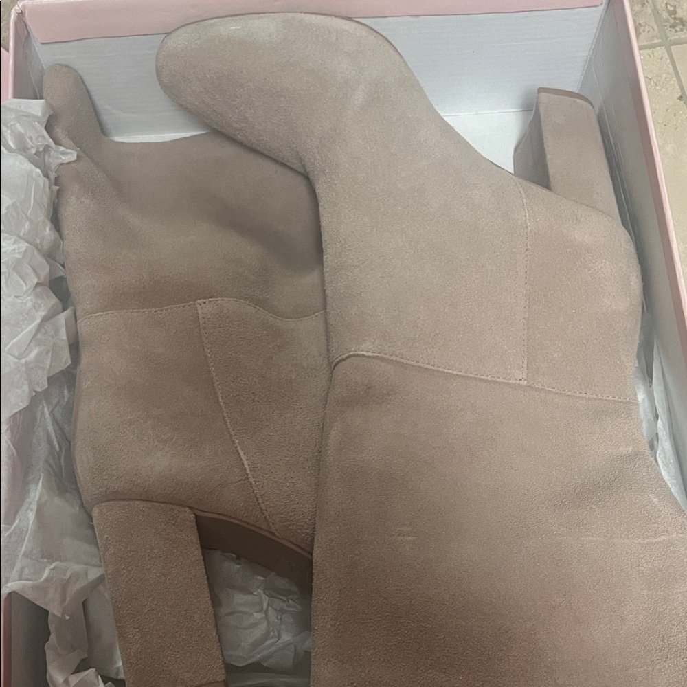 Chinese Laundry Taupe Heeled Boots